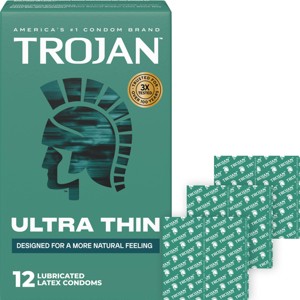 Trojan Ultra Thin Condoms For Ultra Sensitivity Lubricated Latex Condoms - 1 of 4