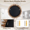 BEAUTYPEAK Round Sunflower Wall Mirror,Boho Wall Decor, Vanity or Bathroom Mirror - 3 of 4