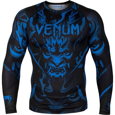 Venum Devil Long Sleeve Compression Rashguard - Small - Navy Blue/black ...