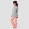 Fruit of the Loom Girls Long Sleeve Fleece Pajama Set, 2-Piece, Sizes 4-16 - 3 of 4