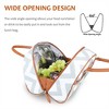 Tirrinia Fashionable Lunch Bag with Leather Handle, Insulated  Reusable Lunch Totes for Women & Men, Lunch Box for Working, Picnic, School - 2 of 4
