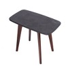 The Bianco Collection Cima Rectangular Italian Black Marble Side Table - 2 of 4