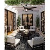 Urban Ambiance Luxury Modern Farmhouse Indoor or Outdoor Ceiling Fan,  19.5"H x 52"W,  Black Iron, UHP9181 - 2 of 4