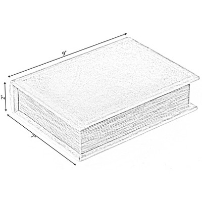 Antique Green Velvet Book Shaped Trinket Storage Box