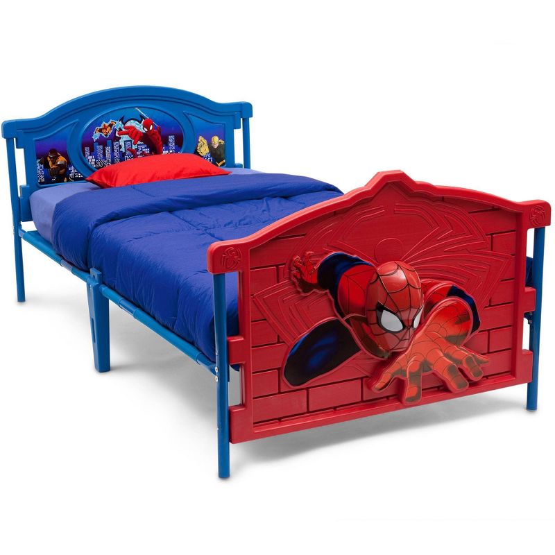 Twin Marvel Spider-Man Plastic 3D Kids&#39; Bed - Delta Children, 4 of 13