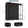 16-Drawer Dresser w/Hanging Rod & Shelves - Fabric Storage Organizer - 3 of 4