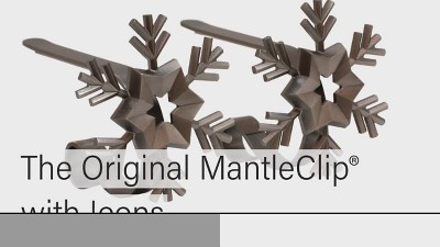 Oil-Rubbed Bronze Snowflake MantleClip Stocking Holders, 2-Pack