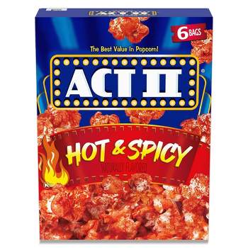 Act II Hot & Spicy Microwave Popcorn - 12.7oz/6ct