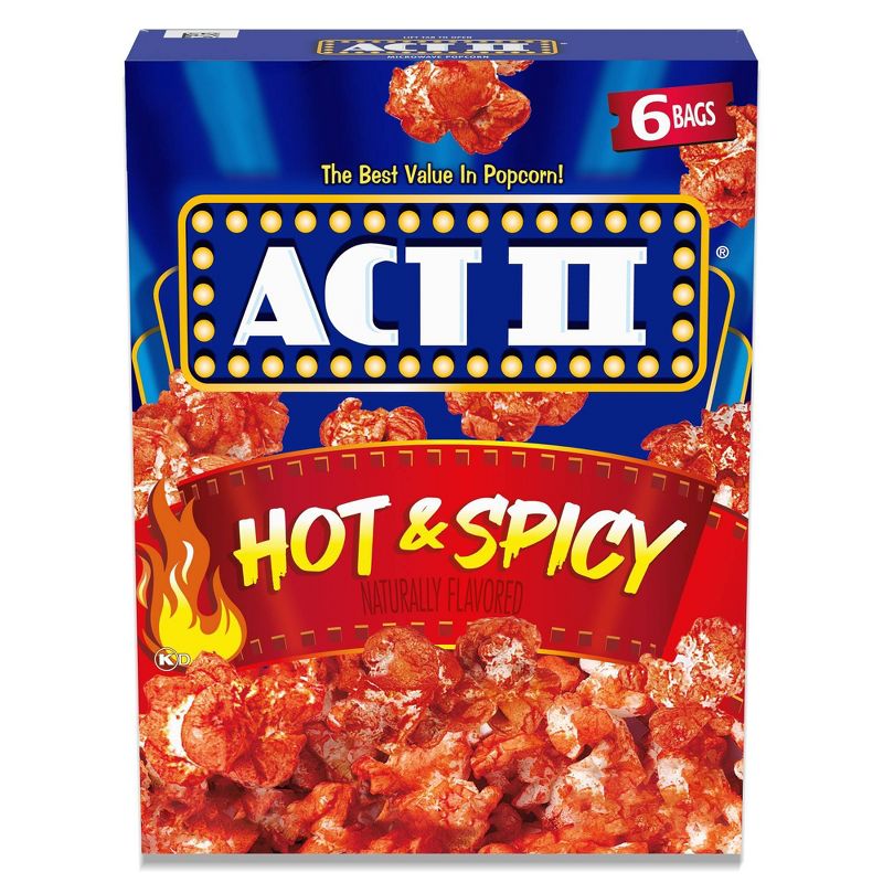 Act II Hot &#38; Spicy Microwave Popcorn - 12.7oz/6ct, 1 of 6