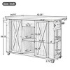52'' Outdoor Kitchen Island with Foldable Top,Fir Wood Kitchen Cart with Storage and Bottle Opener,Patio Island Table with Towel Rack-Coolbibila - 4 of 4