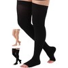 Absolute Support Unisex 20–30mmHg Compression Thigh High Stockings with Silicone Border, Open Toe – Circulation & Swelling Relief, A213SW - 2 of 4