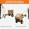 Dolly Cart with Wheels,Capacity Dolly with Wheels,2-in-1 Foldable Hand Truck with 4 Non-Flat Wheels | for Moving, Warehouse, Office, Grocery - 2 of 4