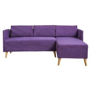Augustus Mid-Century Chaise Sectional - Muted Purple - Christopher Knight Home