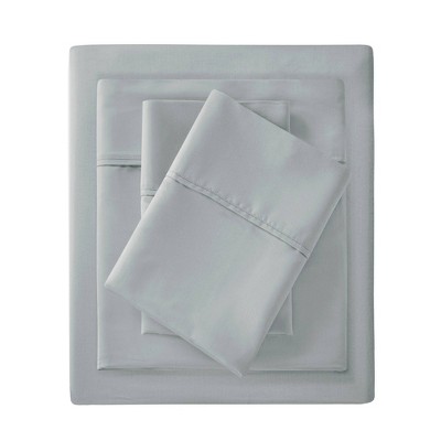 1500 Thread Count Gray Cotton Blend Standard Pillowcases, 2-Piece Set