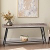 MAYEERTY Industrial Console Table, 2-Tier Narrow Sofa Table Behind Couch - 3 of 4