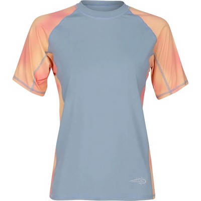 Reel Life Women's Mallow Surfer Stripe T-Shirt - Dusty Blue