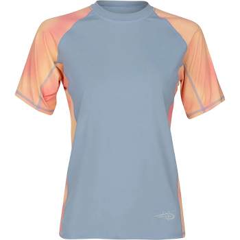 Reel Life Women's Mallow Surfer Stripe T-shirt - Xl - Dusty Blue : Target