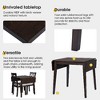 NicBex 3-Piece Extendable Drop Leaf Dining Set – 2 Upholstered Dining Chairs & Foldable Dining Table, Small Kitchen Table Set - 2 of 4