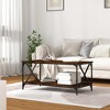 vidaXL Coffee Table Smoked Oak Engineered Wood Medium Coffee Table - 3 of 4