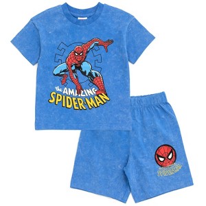 Marvel Spider-Man Graphic T-Shirt and Shorts Outfit Set Toddler to Big Kid - 1 of 4