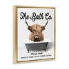 Stupell Industries Bubble Bath Highland Cow Black Framed Floater Canvas Wall Art - 3 of 4