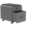 Monoprice Round Corner 2-Drawer File Cabinet - Gray, Lockable With Seat Cushion - Workstream Collection - 2 of 4