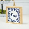 VIP Metal 7 in. Blue Home DaMask Style Sign - 2 of 4