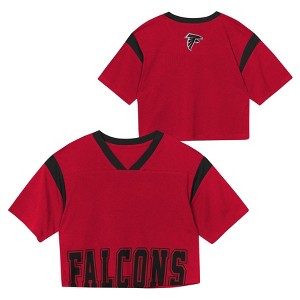 NFL Atlanta Falcons Women's Short Sleeve Fashion Crop Jersey - 1 of 3