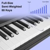 iMountek"88-Key Foldable Semi-Weighted Digital Piano with LCD, Carry Bag, Mic, Stand & Stickers for Beginners"Black&White - 3 of 4
