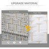 Gulches 4 Panel Room Divider, 6' Tall Folding Privacy Screen, Hand-Woven Freestanding Wood Partition for Home Office, Bedroom, Mixed Gray - 4 of 4