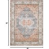 Vintage Boho Floral Area Rug, Washable Low Pile Non-Slip Carpet, Soft Indoor Accent Rug for Bedroom Living Room Office - 2 of 4