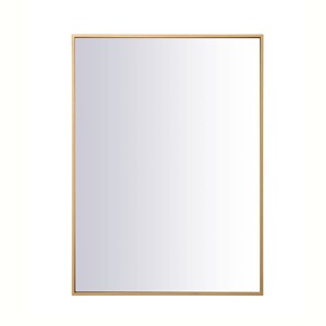 Elegant Lighting Metal frame rectangle mirror 27 inch in Brass - 1 of 4