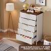 Five-drawer chest with recessed drawers, featuring a curved contour design, suitable for living rooms, children's rooms, and hallways. - 4 of 4