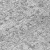 Gray Silver And Charcoal Floral Washable Indoor Outdoor Area Rug - 4 of 4