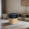 Meridian Furniture,Nimes Velour Fur Fabric Ottoman/Stool - 2 of 4