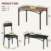 Dining Table Set for 4, Small Dining Table Set with Upholstered Bench and 2 Chairs, Kitchen Table and Chairs for 4, for Small Space - 2 of 4