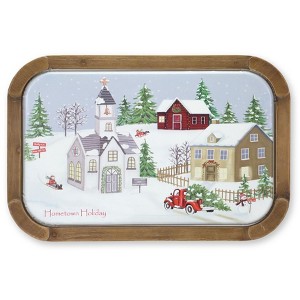Holiday Village Wall Art with Church House and Truck for Christmas Decor 23.75 Inch by Melrose - 1 of 3