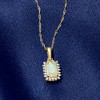Ross-Simons Opal Pendant Necklace With 0.10 ct. t.w. Diamonds in 14kt Yellow Gold - 3 of 4