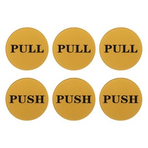 Unique Bargains Acrylic Self-Adhesive Decor Business Push Pull Door Signs 3 Pairs - 1 of 4
