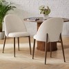 Set of 4 Modern Upholstered Dining Chairs with Walnut Metal Legs Armless Kitchen Chairs for Dining Room,Living Room,Indoor Furniture-Tanpinhause - 2 of 4