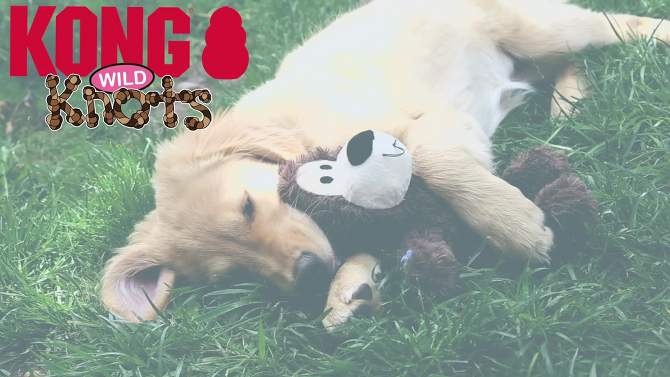 KONG Wild Knots Bear Dog Toy - Light Brown - M/L, 2 of 9, play video