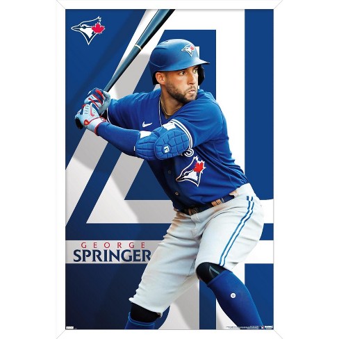 Trends International Mlb Toronto Blue Jays - George Springer 23 Framed Wall  Poster Prints White Framed Version 22.375 X 34 : Target