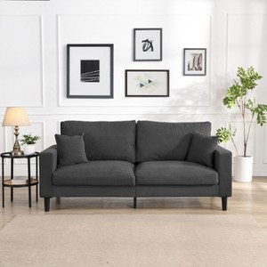 Kumasinova 58"/75" 2/3 Seater Corduroy Couch,Space-Saving Sleeper Sofa with Plush Cushions,Couchs for Living Room,Bedroom&Apartment,Small Space - 1 of 4