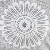 Kumasinova 20" Square Cotton Embroidered Bed Pillows,Couch Pillows with Medallion Design,Decorative Pillows for Bed and Sofa,Grey - 4 of 4