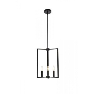 Elegant Lighting Vino 3 lights pendant in black - 1 of 4