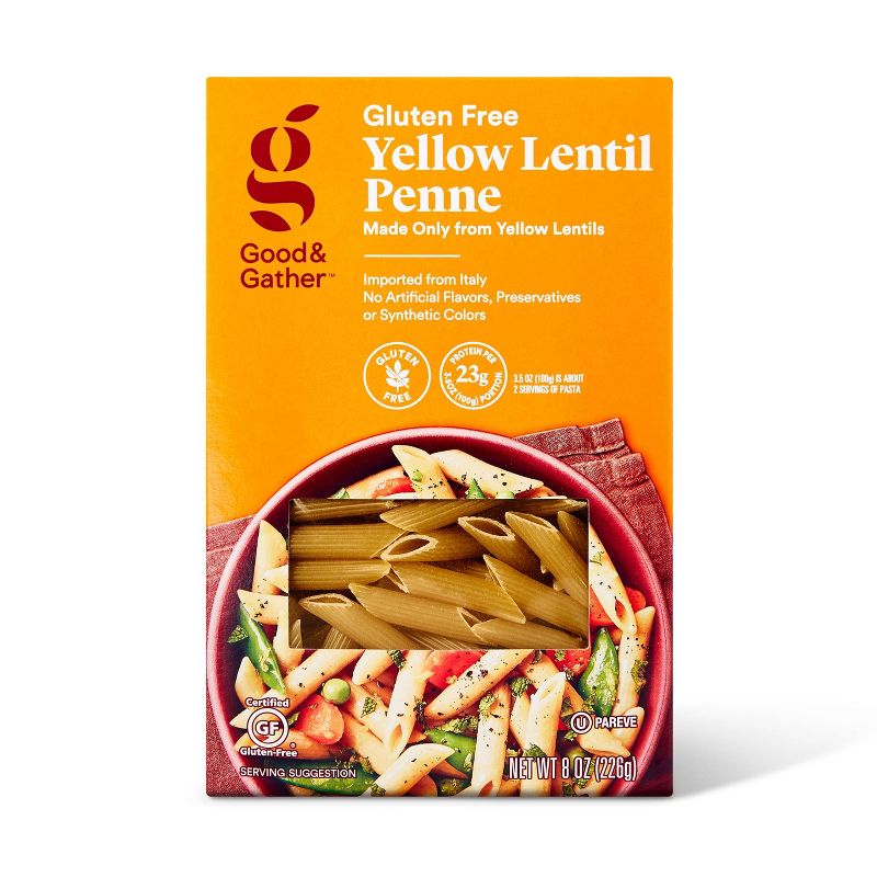 Gluten Free Yellow Lentil Penne - 8oz - Good &#38; Gather&#8482;, 1 of 8