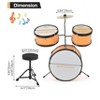 Coucheta 3-Piece Junior Drum Sets - Beginner Kits with Snare, Cymbal, Sticks & Seat - for Kids and Beginners - 3 of 4