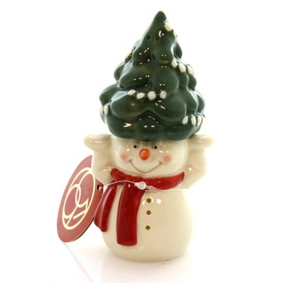 Tabletop Treetop Salt And Pepper Pair Snowman Christmas Winter Enesco  -  Salt And Pepper Shaker Sets