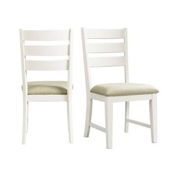 Set of 2 Barrett Ladder Back Side Chair Set Natural/White - Picket House Furnishings