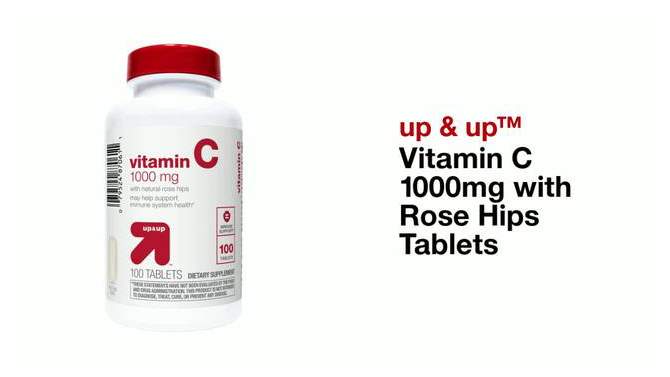 Vitamin C 1000mg with Rose Hips Tablets - up & up™, 2 of 5, play video